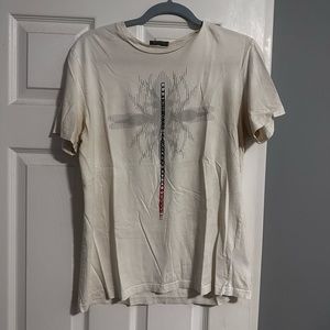 White Dior Homme Bee Script Printed T-Shirt